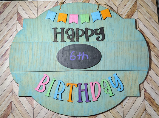 Happy Birthday Door Hanger